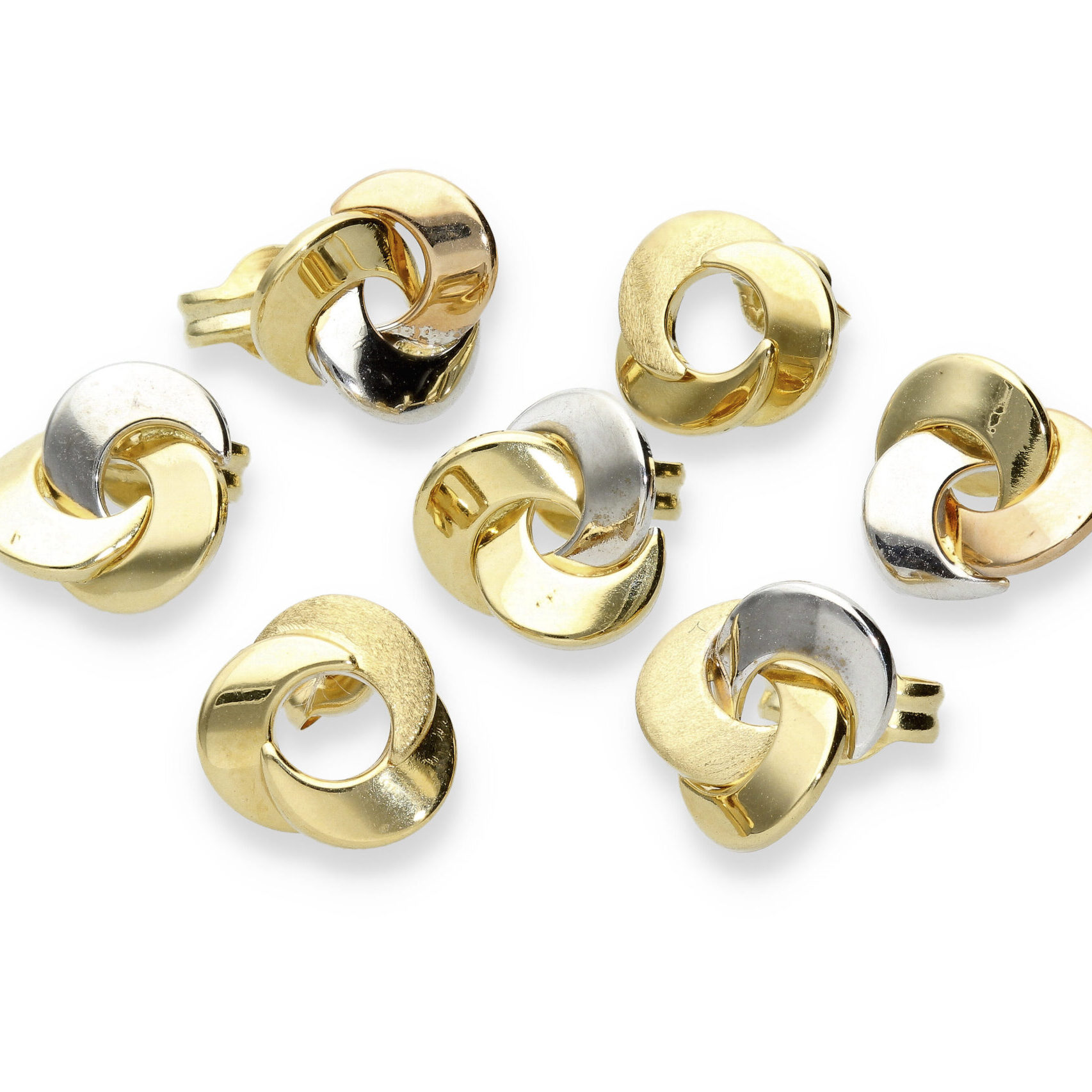 Conjunto pendientes media caña